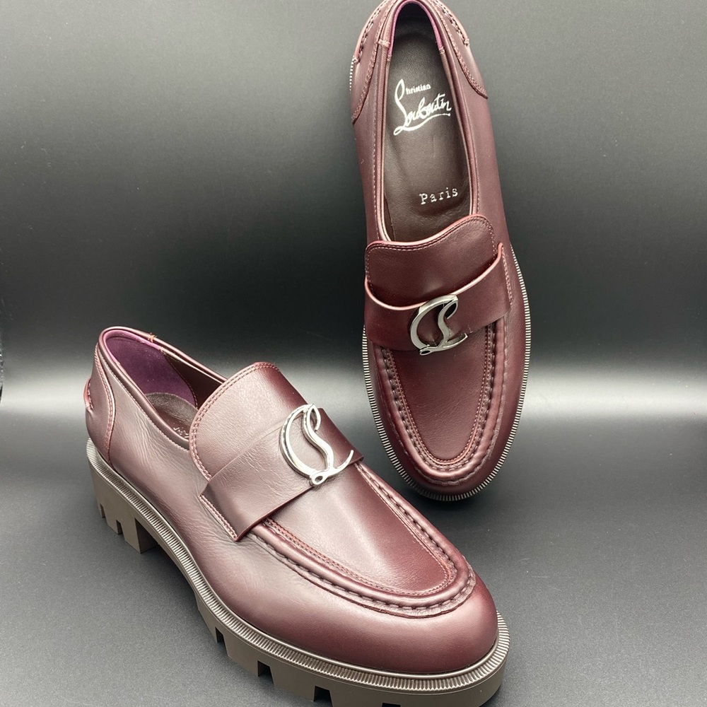 Christian Louboutin Merlot Loafers Flat